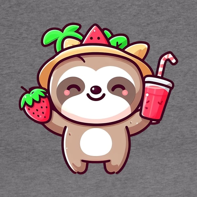 Cute Kawaii Sloth by PhotoSphere